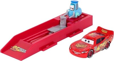 New Metal Mattel Disney Pixar Cars Lightning McQueen Slam to Launch Launcher