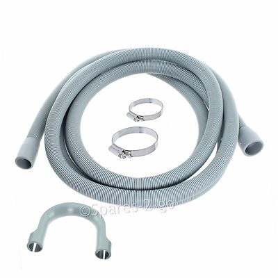 Rohrauslauf Ablaufschlauch für Maytag Waschmaschine 2,4 m Set + Schraubklemme Clips