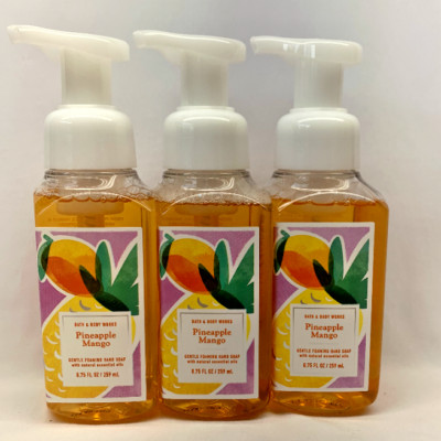 3 Pineapple Mango Gentle Foaming Hand Soap Bath & Body Works 8.75 fl oz