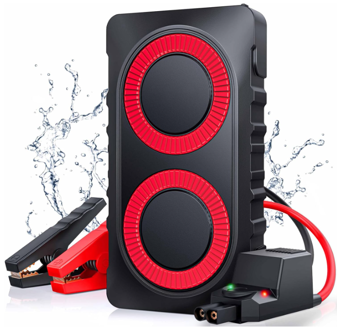 Car Battery Jump Starter 2000A Jump Box 12800mAh, Extended Smart Jumper Cables