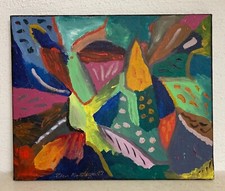 Arte Moderna Composizione Astratta Acrilico 38 X 46 Cm Steen 2003