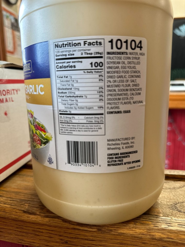 BONNE CHERE CREAMY GARLIC DRESSING 1 GALLON eBay