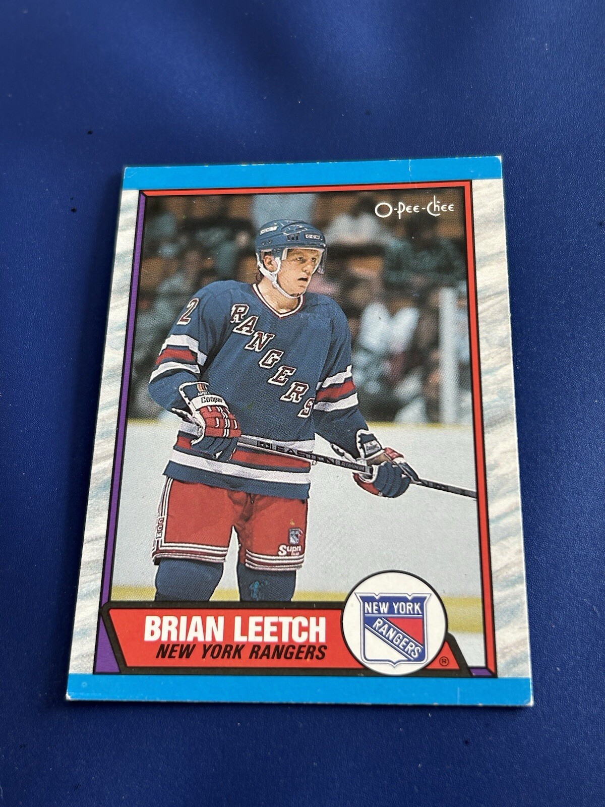 1989-90 O-Pee-Chee #136 Brian Leetch RC HOF Rookie New York Rangers