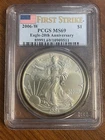 2006-W AMERICAN SILVER EAGLE PCGS MS69 DOLLAR - FIRST STRIKE 20th Anniversary