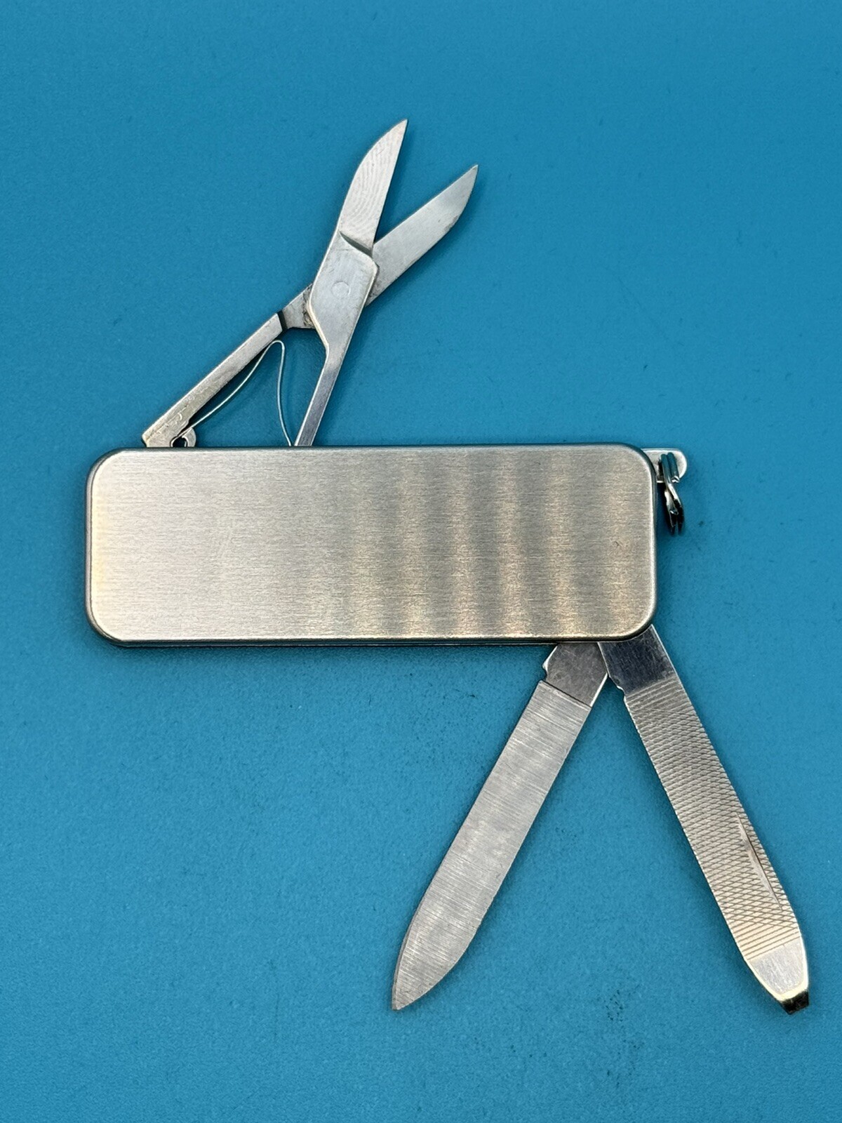 Zippo Promo Stainless Steel Pocket Knife File Scissors Keychain NEW
