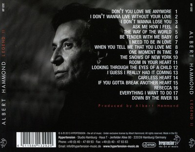 ALBERT HAMMOND LEGEND, VOL. 2 NEW CD