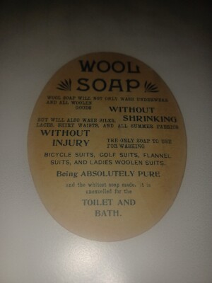 Victorian Trade Card Wool Soap Die Cut Oval Children Raworth