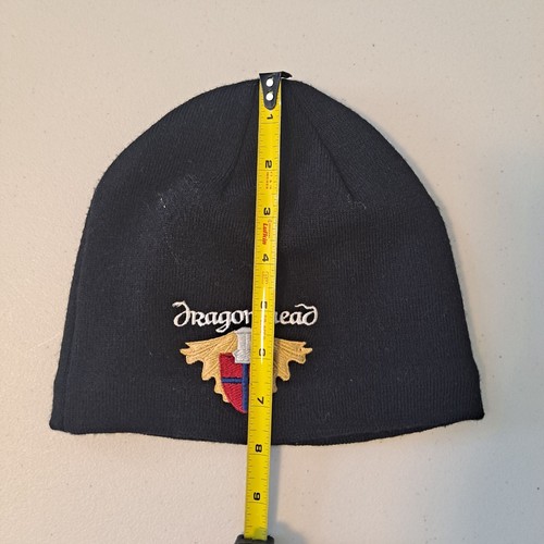 Dragonmead Brewery Beanie Warren MIchigan Hat Black Embroidered Fairy Shield - 第 6/7 張圖片