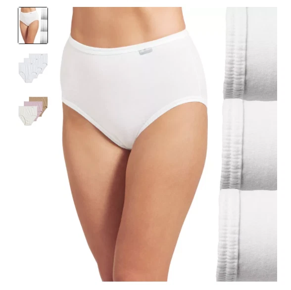 Женские жокей 3-Pack трусы (белый цвет) 100% хлопок комфорт классическое нижнее белье - Изображение 2 из 4