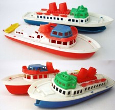 2x RARE VINTAGE 70'S GREEK PLASTIC CRUISE SHIP BOAT MADE IN GREECE 11.5"/30cm