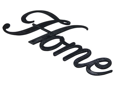 Grateful Cursive Word Art Wall Hanging Home Decor Black Finish Script Typography, 8 1/2 inch Long By 3 1/8 inch Tall