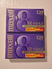 Maxell XR-Metal 120 Hi8 Professional Quality Sealed Blank Tapes 2 Pack