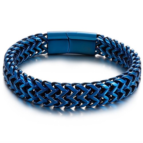 Hot Men Women Stainless Steel Franco Link Chain Bangle Bracelet Street Party - Picture 18 of 19