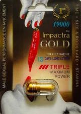 (5 Packs) Impactra Gold 19000 Super Male Enhancer Capsule