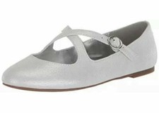 New Vince Camuto Girls Flat Dress Shoe Mary Jan Big Kids Size 2.