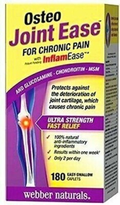 1 PACK Webber Naturals Osteo Joint Ease 180 Caplets Total, EXP Aug 2029 Ship NOW