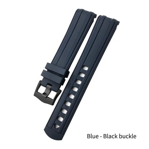 19 20 21mm Fluorous Silicone Rubber Watchband Strap for Omega Seamaster 300 - Picture 6 of 39