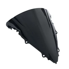 Black Dual Bubble Windshield Windscreen For Yamaha YZF R6 2003-2005 2004 PMMA