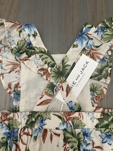 NWT Janie and Jack girl 3-piece floral jungle SUMMER SPRING romper bow SET 0 3 - Picture 5 of 8
