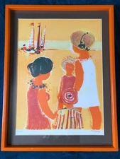 Frederic Menguy A Day at the Beach- Limited Hand Signed & Num. Modernist Print