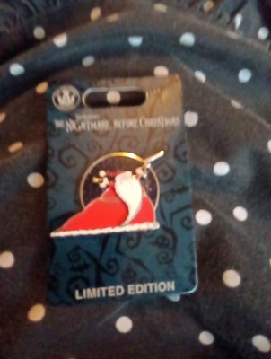 Nightmare Before Christmas Santa LE Disney Pin Moves Glitter Candy Cane RARE