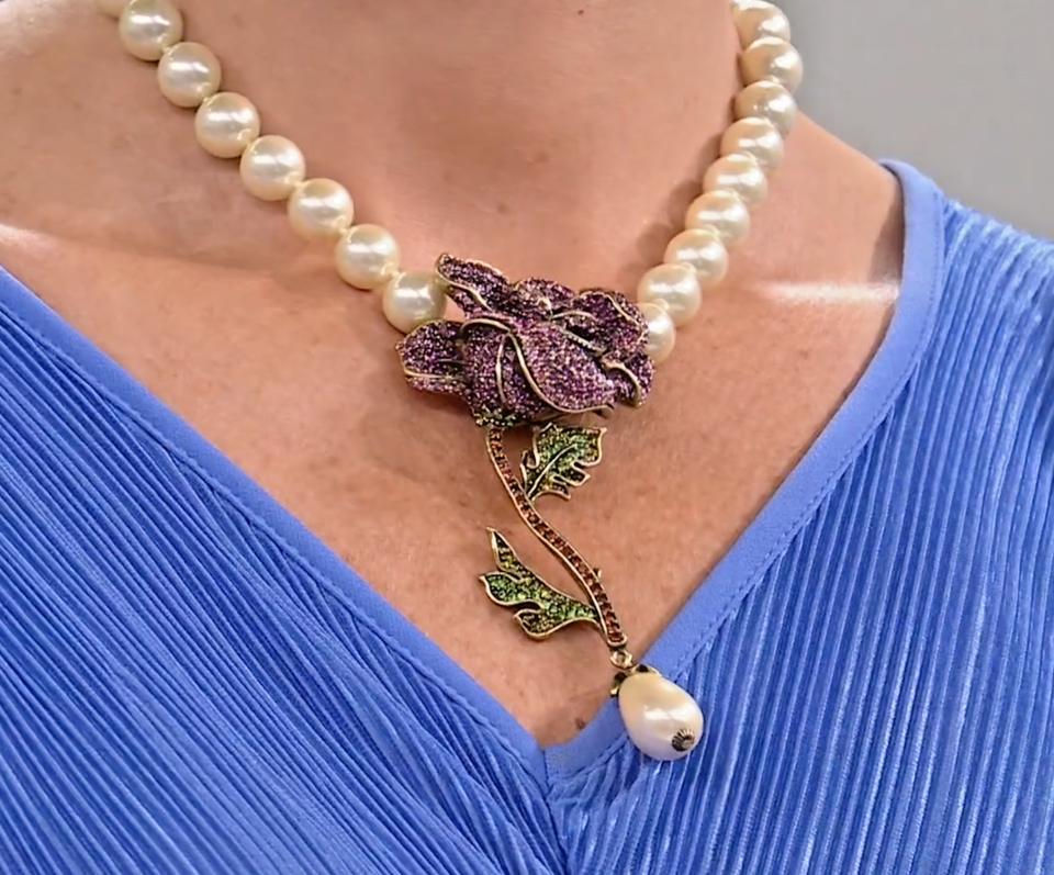 NAIZHU 4 pièces Collier de chaîne de perles de fausses perles pendentif