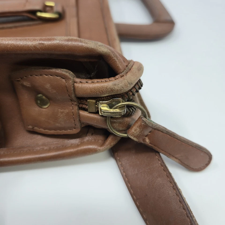 Coach Vintage No. B7C-5282 - Maletín de cuero marrón para portátil hecho en EE. UU. Foto 4 de 4
