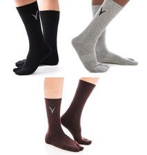3 Pairs Split-Toe Socks-Flip Flop V-Toe Fun Tabi Toe Bunion Socks Thicker Sports