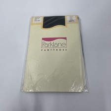 Vintage Parklane Pantyhose Size 2 Rhinestone Swirl On Side Black Ultra Sheer
