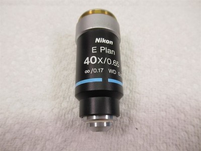 Nikon E Plan 40x / 0.65 Microscope Objective Lens CFI Infinity Eclipse E200