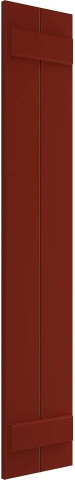 Nuevas persianas de pimienta roja de 2 piezas 10 3/4" de ancho x 65" de alto ajuste verdadero PVC 2 tablas envío rápido Foto 3 de 4