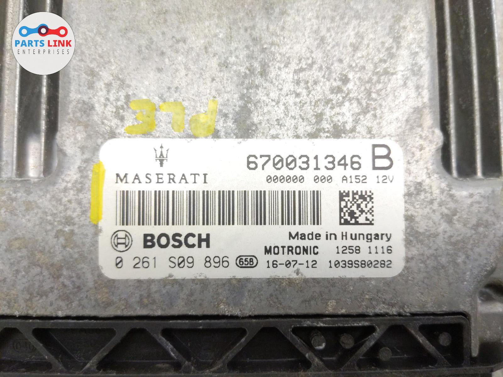 2017-2020 MASERATI LEVANTE GAS ENGINE MOTOR IGNITION CONTROL MODULE ECM ECU PLUG