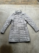 Patagonia Radalie Gray Nano Puff Puffer Full Zip Long Parka Size Large