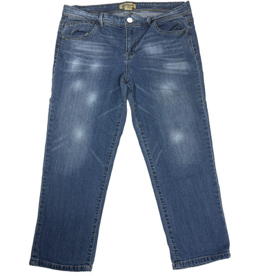Democracy Women s Jeans Size 14 Blue Straight Leg Faded Wash Stretch Denim Pants