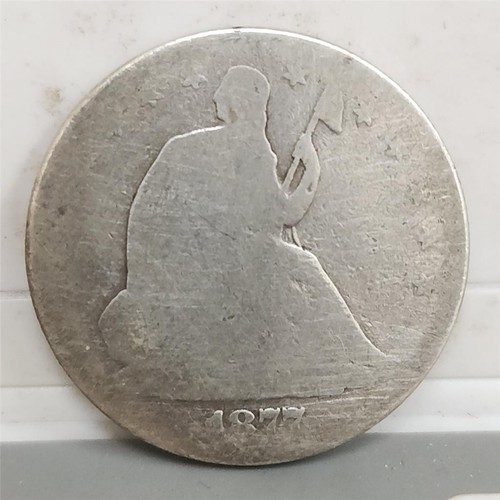 LOW BALL 1877 50 C SEATED LIBERTY HALF DOLLAR - Bild 1 von 2