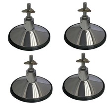 Chrome Billiard Pool Table Leg Levelers (Set of 4)
