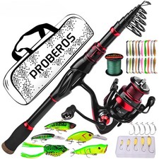 Canna da Pesca Casting Lunga Distanza Mulinello e Canna Combo Fibra di Vetro Canna da Pesca Mare