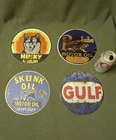 Vintage Style Gasoline Motor Oil CanSmall Tin Sign Lot  (4) Gas Pump Signs-8 in"