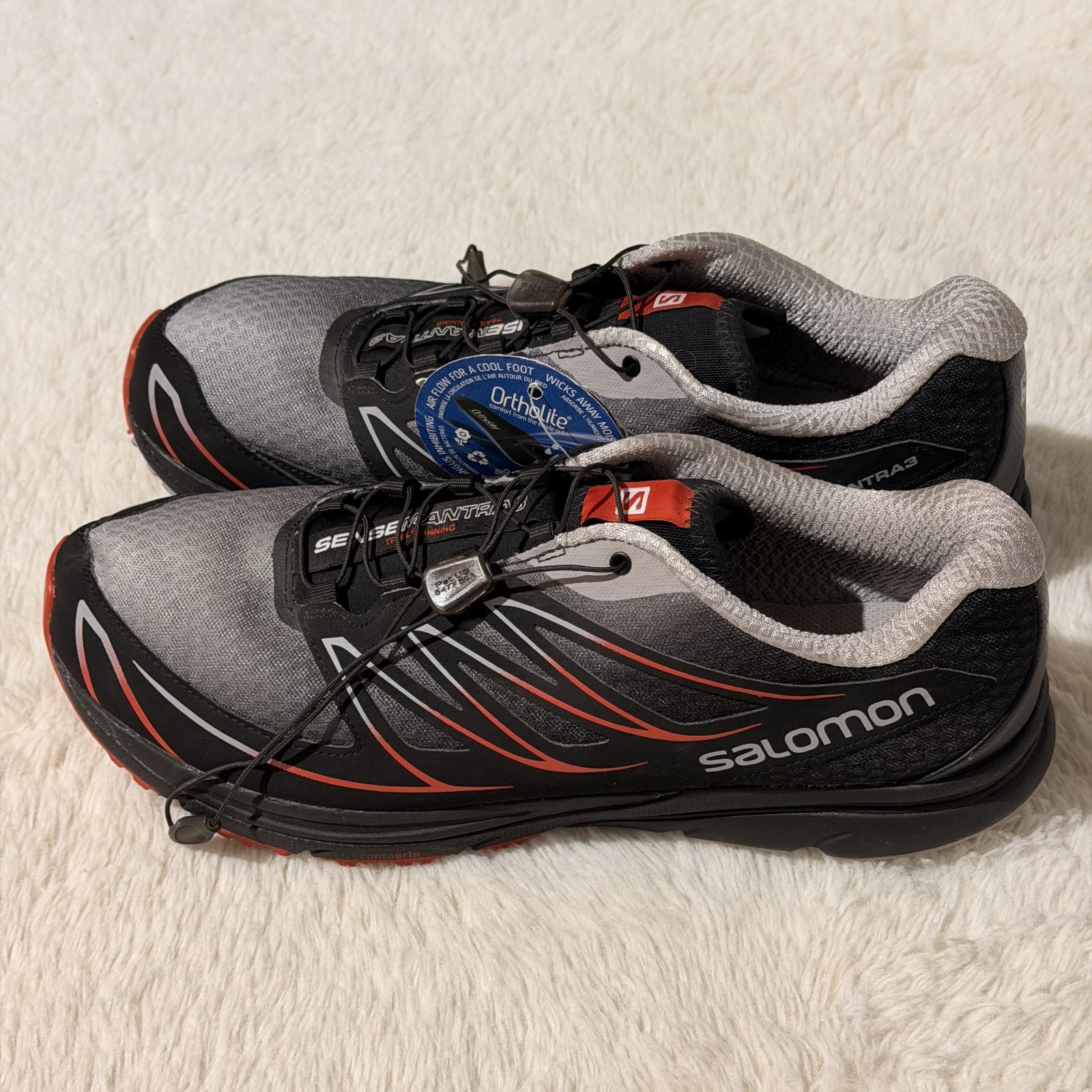 Salomon Mens Sense Mantra 3 Gray/Black Hiking Trail Sneakers Size 13 NWT