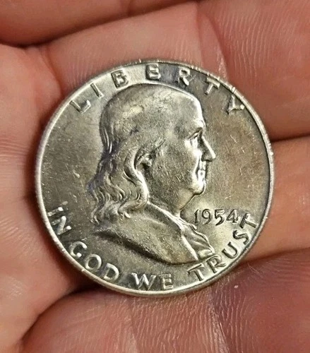 1954 P UNC Franklin Silver Half Dollar 90% Silver