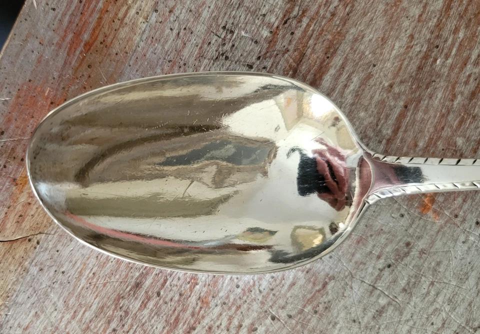 Cuchara para servir moneda americana de plata Zachariah Brigden Boston Foto 3 de 4