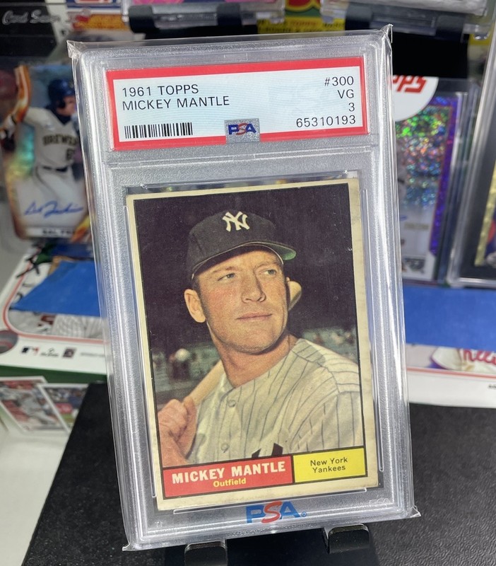 1961 Topps - Mickey Mantle #300 - PSA 3 Nicely Centered Very Good Eye Appeal