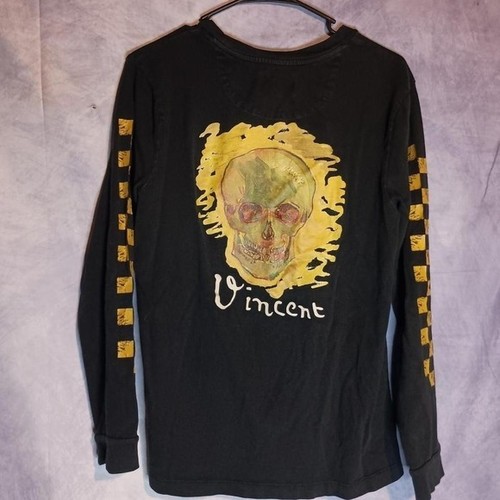 Vans x Vincent Van Gogh Museum Skull Long Sleeve Checker Sleeve Graphic Tee