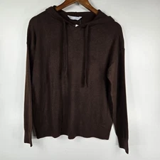 Member's Mark Women's Size Small Chocolate Brown Cashmere Blend Hoodie New