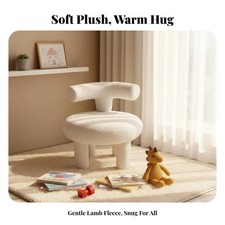 Fauteuil En Tissu Bouclé Design Moderne Fauteuil Bas Bouclette pour Coin