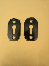 Lot Of 2 Black Victorian  Key Hole Escutcheon Plates New-old Stock 