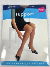 Hanes Support Pantyhose Sz EF Nude Control Top The Comfort Collection
