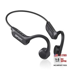 Bone Conduction Headphones Bluetooth 6.0 Open Ear Headphones with Mic, Black
