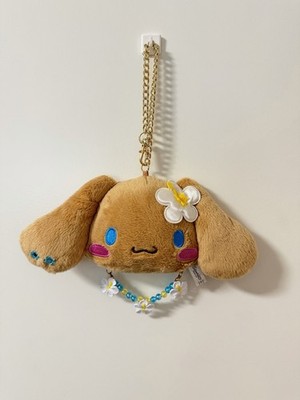 Sanrio Sunburn Cinnamoroll Summer Vacation Mirror Plush Doll Keychain 2025 Japan