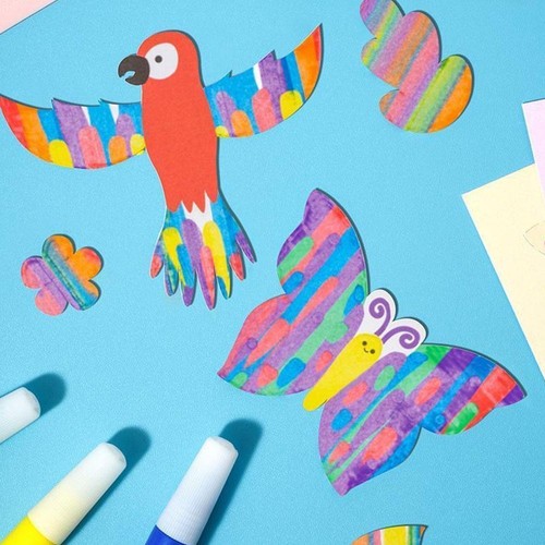 Squeegee Art Kids Paint Kit, 20PCS DIY Ranbow Scratch Childrens X5I2Best U9G1 - Picture 11 of 17